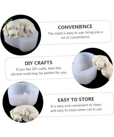 Ciieeo 3pcs Mold Animal Resin DIY Cake Rubber Dessert Jewelry Ice Cube Candy Chocolate Ice Cube Mould Silicone Coaster Epoxy Baking Tool Sleeping Dogs 3D Silica Gel Mousse Chocolate White 10.8X8.5X5CMx3pcs - Buy Online on GoSupps.com
