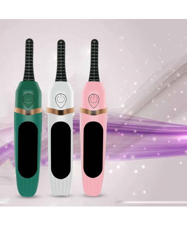 Heated Eyelash Curler with Comb | USB Rechargeable Electric Lash Curler | LED Display Makeup Tool for Women | Ideal Gift (White - Buy Online on GoSupps.com