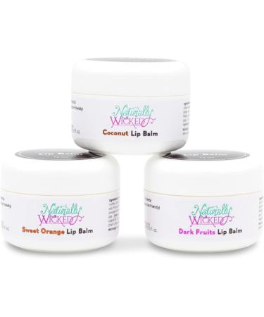 Naturally Wicked Lip Balm Trio | 3 Natural Fruity Flavoured Lip Balm Gift Set - Buy Online on GoSupps.com