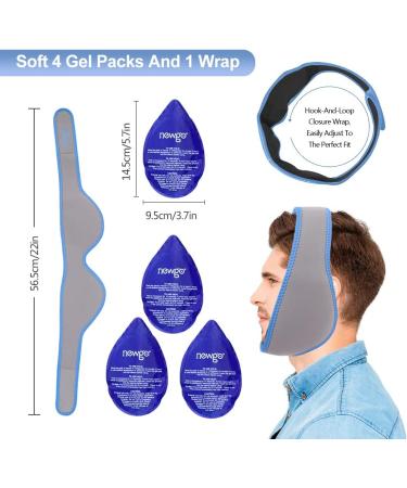 NEWGO Wisdom Tooth Cooling Compress - 4 Gray Cooling Pads for Tooth Surgery Relief - Buy Online on GoSupps.com