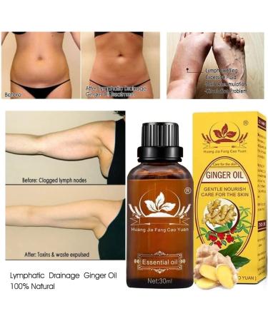 4 Packs Ginger Massage Oil for Lymphatic Drainage 100% Pure Natural Essential Oil - 30ml - Buy Online on GoSupps.com
