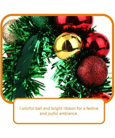 minkissy Christmas Ball Hairband Colorful Ball Headpieces with Green Tinsel Decor Xmas Party Headdress for Women Girls - Buy Online on GoSupps.com