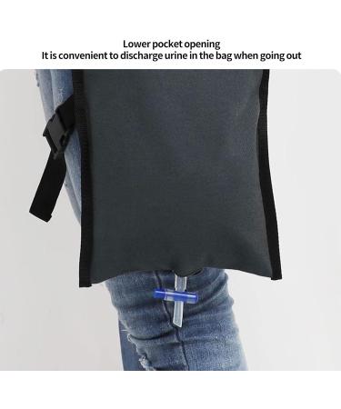 Premium Catheter Bag Covers - Urine Bag & Leg Bag Holders with Safety Lock - Adjustable Waist & Shoulder Strap (Gray) | Shop Internationally - Buy Online on GoSupps.com