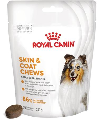 Royal Canin Skin Coat Chews | Double Pack | 2 x 240 g | Snacks for Adults Dogs of All Sizes & Breeds | In Resealable Bag | Developing with Veterinarians | With Poultry Protein - Buy Online on GoSupps.com