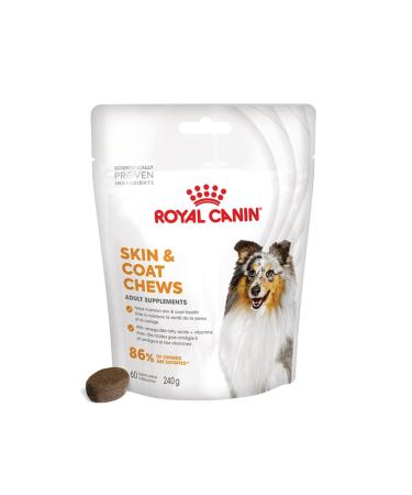Royal Canin Skin Coat Chews | 240 g | Snacks for Adults Dogs of All Sizes & Breeds | In Resealable Bag | Developing with Veterinarians | With Poultry Protein