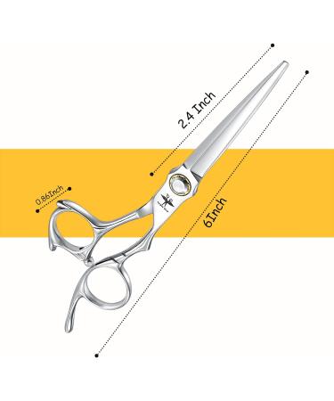 PURPLEBIRD 6 Inch Hairdressing Scissors - Professional Japanese Stainless Steel Barber Scissors for Salon, Men, Women, Children - A-6 Shear - Buy Online on GoSupps.com