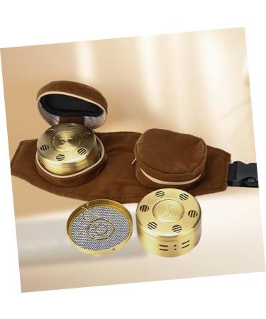 Frcolor Metal Moxa Square Tab Bundles - Pain Relief Heat Owner Copper Moxibustion Box with Bracket | Relaxation & Healing - Buy Online on GoSupps.com