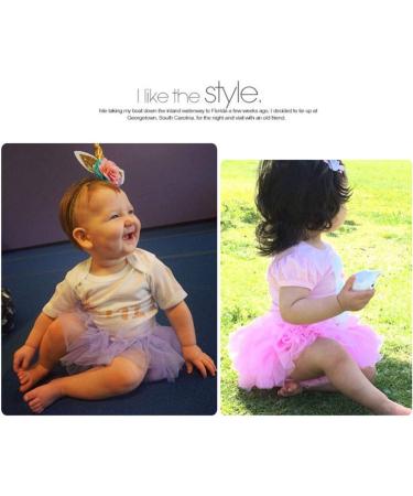 YONKINY Newborn Baby Tutu Skirt & Headband Set | Princess Tulle Skirt for Birthday Photography | Dark Pink | 1-2 Years - Buy Online on GoSupps.com