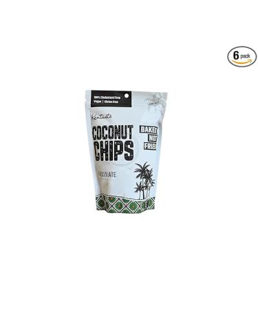 Kentaste Coconut Chips Shredded Dried and Baked Coconut Snack Chocolate Flavor Pack of 6