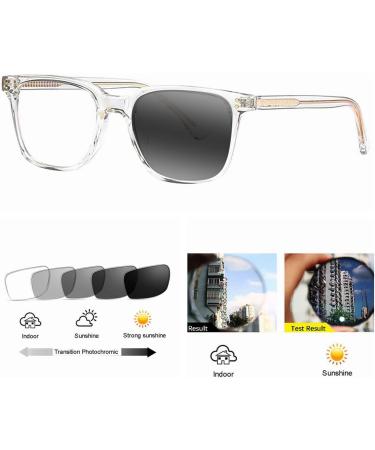EFLAL Bifocal Retro Acetate Square Glasses for Men & Women | UV400 Photochromic Reading Glasses +1.0 to +3.0 - International Shipping - Buy Online on GoSupps.com