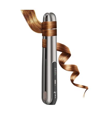 2-in-1 Cordless Hair Straightener and Curler Portable Mini Flat Iron with Rechargeable Wireless Curling Iron for Travel