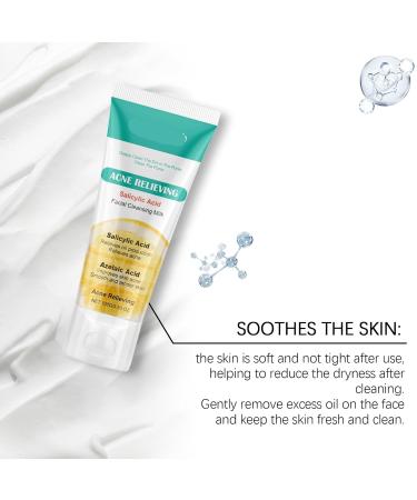 Acne Clearing Facial Cleanser - Moisturizing Oil-Control Soothes Skin Non-Tightening | Deep Cleans Pores(1PCS) - Buy Online on GoSupps.com