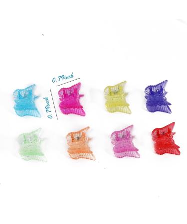 DYOVNAK Mini Hair Claws 0.59 Inch Clips for Women - 48 Pack Transparent Butterfly Design - Buy Online on GoSupps.com