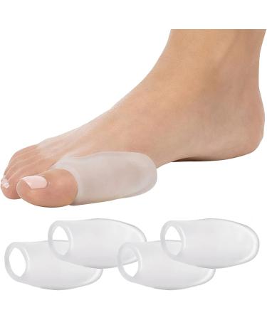 Gel Big Toe Bunion Guard 4 Pack - Transparent Hallux Bunion Relief One Size Fits All - International Shipping Available - Buy Online on GoSupps.com