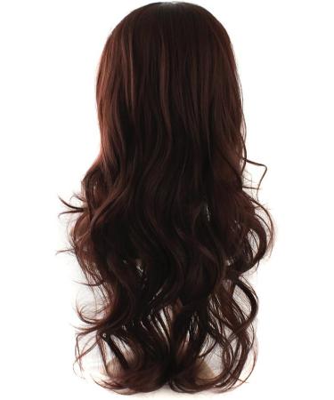 MapofBeauty Long Wavy Dark Brown Synthetic Hair Wig for Women - Party Full Wig - Buy Online on GoSupps.com