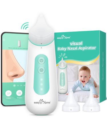 Electric Baby Nasal Aspirator Camera: Baby Nose Sucker Nose Cleaner with Camera Free APP Controlled Powered by Easy Nasal Care App iOS & Android App Automatic Booger Sucker for Baby ENA101