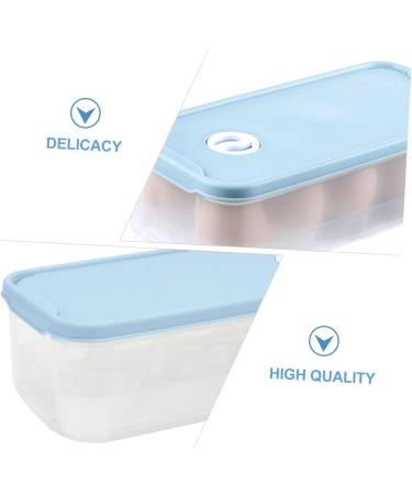 1pc Box Egg Storage Box Eggs Egg Holder for Refrigerator Household Kitchenware Earth Tones re-usable Blue 24x11.5cm - Buy Online on GoSupps.com