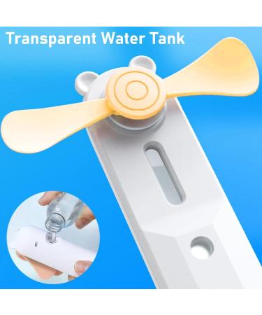 Yellow Mini Face 2 Speed Modes USB Nano Mist Diffuser Nano Nano Mist Diffuser Facial Sprayer Mini Face Handheld Fan Facial for Home Travel Office - Buy Online on GoSupps.com