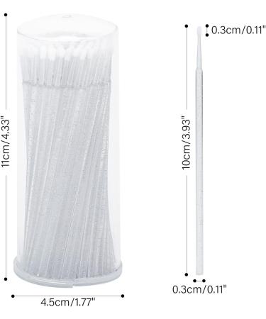 G2PLUS 400PCS Micro Applicators Brushes for Eyelash Extensions - Transparent Disposable Swabs for Crafting - Buy Online on GoSupps.com