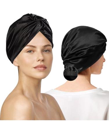 Suvenz Satin Silk Bonnet for Sleeping Anti Frizzy Mess  Hair Abrasion  Silk Hair Wrap with Elastic Adjustable Band  Cover Natural Hair  No Marks of Sleep Cap - High Fashion Design Bonnet