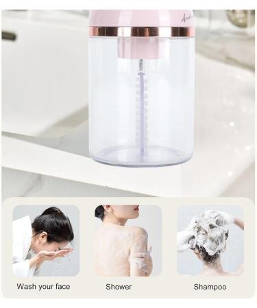 Electric Facial Cleanser Foam Cup Rich Foam Waterproof Face Wash Foam Maker Bottle Rechargeable for Travel (Pink) - Buy Online on GoSupps.com