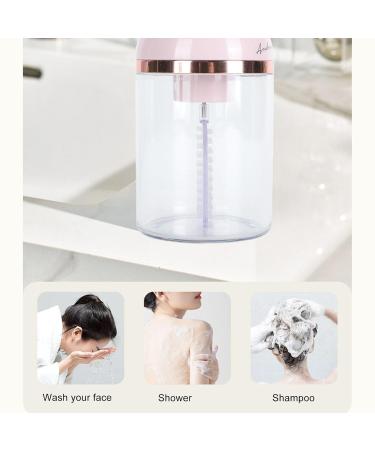 AUNMAS Battery Powered Electric Facial Cleanser Foam Cup - 500ml Waterproof Bubble Maker for Home & Travel | Pink Face Wash Bottle - Buy Online on GoSupps.com