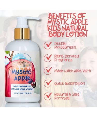 Lather Green Kids Body Lotion Plant Based Gentle Moisturizer with Shea Butter Safe for Sensitive Skin Mystic Apple 3 Pack (8 oz Each) - Buy Online on GoSupps.com