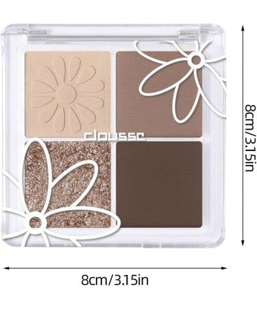 Eyeshadow | Highly Pigmented 4 Colors Eye Shadow Palette - Highly Matte & Shimmer Neutral Eyeshadow Makeup Blendable Lasting Eye Shadow Cosmetics Sillervan 05 - Buy Online on GoSupps.com