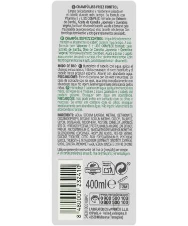Pack 2 Shampoo 400 ml + Mask 400 ml Liss Frizz Control Rebellious Hair with vitamin E and keratin Deliplus - Pack 2 - Buy Online on GoSupps.com