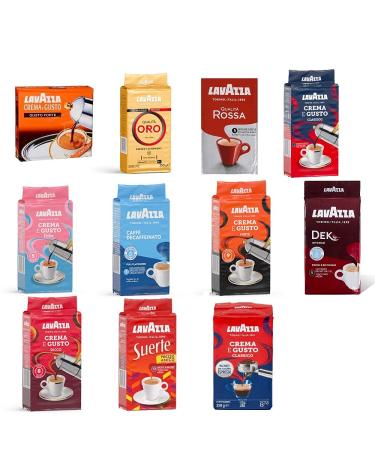 Lavazza Classic Espresso Forte Dolce DEK Intenso Rossa Oro Suerte Ricco 250 g Coffe Italian Caff