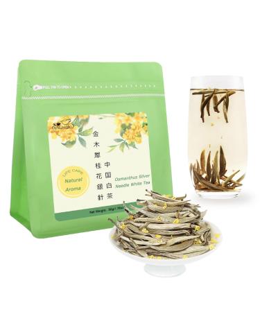 LWXLJMJZC LWXLJMJZC-Silver Needle Osmanthus White Tea-Silver Needle Chinese White Tea-Loose Leaf Tea-White Tea Osmanthus Blend 50g