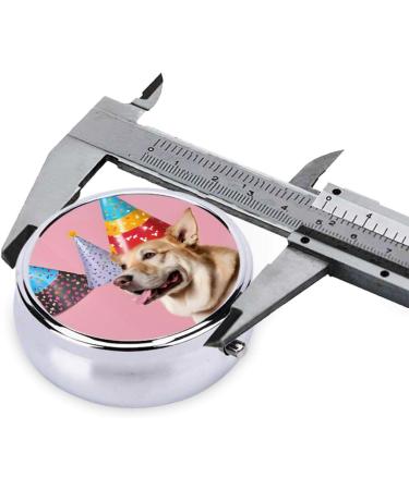 French Bulldog Print Round Pill Box | 3 Compartment Portable Travel Medicine Organizer & Vitamin Holder - Buy Online on GoSupps.com