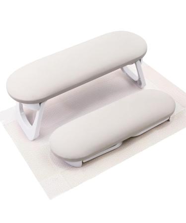 Jbnmvc Nail Arm Rest Foldable PU Leather Nail Hand Rest for Acrylic Nails Cushion Hand Holder Nail Hand Pillow Nail Art