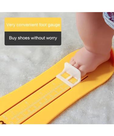 Cartoon Bear Baby Shoe Sizer | Toddler & Kids Foot Measuring Device - Buy Shoes Online with Accurate Measurement Chart | Yellow - Buy Online on GoSupps.com