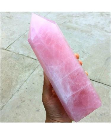 Jukuckv Natural Rose Quartz Crystal Obelisk - Reiki Healing Stone Wand (500g) for Spiritual Support & Home Decoration - Buy Online on GoSupps.com