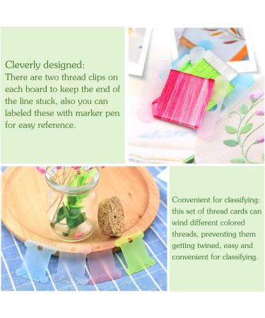 100 Pcs Pink Plastic Floss Bobbins for Cross Stitch Embroidery & Sewing Thread Organizer - Buy Online on GoSupps.com