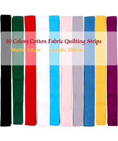 LUNARM Fold Bias Tape 10 Colors Cotton Sewing Bunting Bias Tape - 1.4 inch x 78.7 inch - Fabric Ribbon for Seaming, Binding, Hemming, Piping, Quilting - Buy Online on GoSupps.com