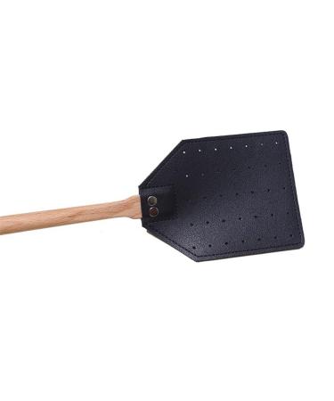 WouND Leather Fly Swatter Long-Handled Beech Hand Fly Killer Outdoor Portable Mosquito Fly swatter