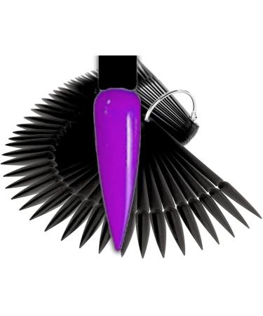 Color Pops fan on ring ++STILETTO FORM BLACK++ Presentation display with 50 tips made of acrylic