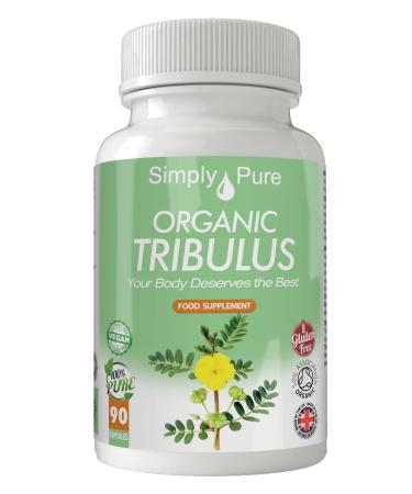 Simply Pure Organic Vegan Tribulus Capsules x 90 (500mg) 100% Natural Soil Association Certified Gluten Free and GM Free