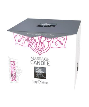 Massage candle with aroma raspberry and vanilla cream massage 130g scented candle for couples made of wax couple massages raspberry & vanilla