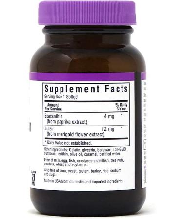 Bluebonnet Nutrition Zeaxanthin Plus Lutein - 60 Softgels for Eye Health - Buy Online on GoSupps.com