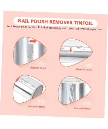 Beavorty 3Rolls nail foil nail art remover tinfoil nail art nail soak off foil Manicure Polish Remover Pads gold foil nails Nail Remover Foil Wraps aluminium nail tool thin section Tin foil - Buy Online on GoSupps.com