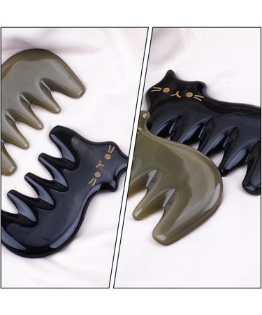 Board Comb Scraping Tool Guasha Jade Body Stone Horn Scalp Accessory Ox Beauty Sha Gua Skin Scraperwidehair 1Pcs Black - Buy Online on GoSupps.com