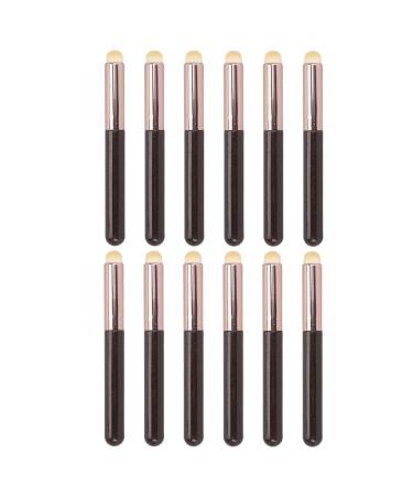 12Pcs Lip Brush Set Synthetic Fiber Bristles Portable and Lightweight Mini Makeup Tool Kit for Liquid Lipstick Gloss Concealer Makeup