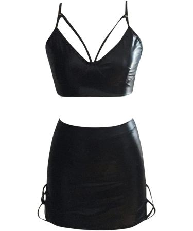 Plus Size Night Shirt & Wetlook Bodysuit for Women - High Cut Jumpsuit & Glossy Metallic Hotpants| International Shipping - Buy Online on GoSupps.com