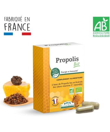 BLANCHE BRESSON - Organic Propolis - Energy & Immunity - Organic Acerola - Natural Vitamin C - Fights Fatigue & Season Change Vitality - 60 Capsules - 30 Day Treatment - Made in France - Buy Online on GoSupps.com