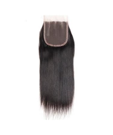 Mila Real Hair Lace Closure (4x4) - Natural Black Three Part Human Hair with Baby Hair 14/35cm - Smooth & Durable for Stunning Styles - Buy Online on GoSupps.com