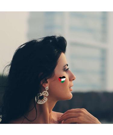 20 PCS Palestine Flag Tattoo Palestinian Banner Tattoos Decoration Decal Rectangle Heart Waterproof Sticker for Party Parade(5 Sheets) - Buy Online on GoSupps.com