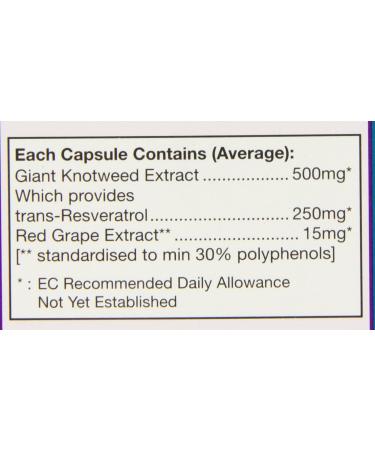 HealthAid Resolife Resveratrol 250mg - 60 Vegan Capsules | Powerful Antioxidant Support - Buy Online on GoSupps.com